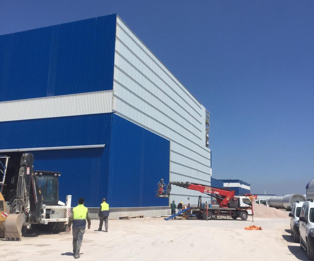 çelik konstrüksiyon depo, çelik çatı, gesbey, bandırma osb, cephe çelik, fabrika